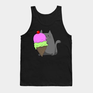Ice cream cat Tank Top